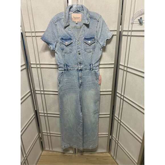 Juicy couture wide leg UTILITY JUMPSUIT NWT size M  Retail price $125 - Picture 3 of 12